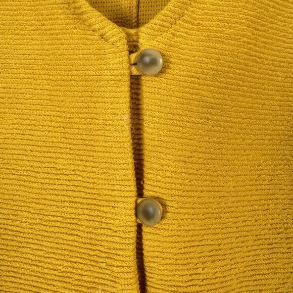 Madewell Texture and Thread Top Button Front Tie Tank Sleeveless Mustard Women L - Picture 8 of 13